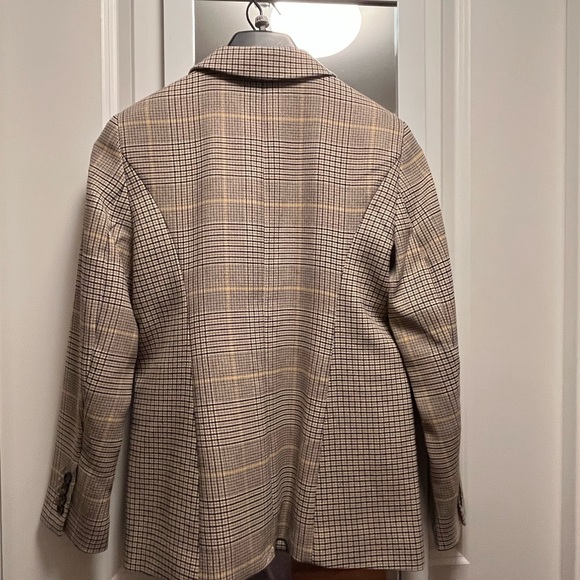 Ann Taylor Blazer Yellow Plaid - Picture 2 of 2